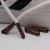 Weiou Colours charms Shoelaces Aglets set shoe laces Double Color Round Head Metal Head For Sneakers