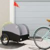 Bike Trailer Black and Gray 99.2 lb Iron