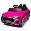 12V Kids Ride On Electric Car w/Parents Remote Control,Licensed Audi SQ8 for Kids,Dual Drive,Suspension,Hanging start,Three speed adjustable Music,Vol