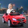 6V Licensed Mercedes Benz AMG Electric Vehicle, Kid Ride on Car with Parental Remote Control ,MP3 Player Headlights Opening Doors for Children 3-8, Re