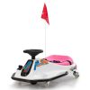 24V brushless drift car,Toddler Ride on Car, Music, Bluetooth --White pink