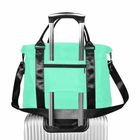 Aquamarine Green Duffel Bag, Large Travel Carry On