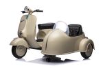 12V LICENSED Vespa Scooter Motorcycle with Side Car for kids, Gray