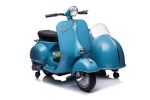 12V LICENSED Vespa Scooter Motorcycle with Side Car for kids, Blue