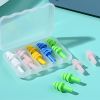 5pairs Solid Color Silicone Noise-cancelling Swimming Earplugs