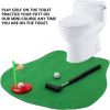 Toilet Golf Game Set ; Practice Mini Golf In Any Restroom/Bathroom; Great Toilet Time Funny Gag Gifts For Golfer