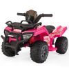 6V Kids Ride-On ATV Car, Powered 4-Wheeler Quad w/ Music Horn USB MP3, 1.9 MPH Max Speed, Electric Vehicle Toy for Children 18-48 Months, Rosy