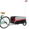 Bike Trailer Black and Red 99.2 lb Iron