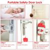 2Pcs Portable Travel Door Lock Home Hotel Apartment Security Lock Anti Theft Security Tool Door Safety Latch Lock