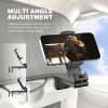 Universal in Flight Airplane Phone Holder Mount. Handsfree Phone Holder for Desk Tray with Multi-Directional Dual 360 Degree Rotation. Pocket Size Mus