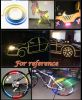 Adhesive Reflective Warning Sticker Night Reflection Tape Roll for Car Bike Moto - White