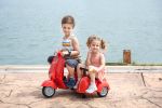 6V LICENSED Vespa Scooter Motorcycle with Side Car for kids, Red