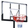 Portable Basketball Hoop Basketball System 4.76-10ft Height Adjustable for Youth Adults LED Basketball Hoop Lights, Colorful lights, Waterproof,Super