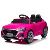 12V Kids Ride On Electric Car w/Parents Remote Control,Licensed Audi SQ8 for Kids,Dual Drive,Suspension,Hanging start,Three speed adjustable Music,Vol