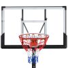 Portable Basketball Hoop Basketball System 4.76-10ft Height Adjustable for Youth Adults LED Basketball Hoop Lights, Colorful lights, Waterproof,Super