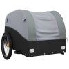 Bike Trailer Black and Gray 99.2 lb Iron