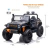 Ride on Car 24V car for Kids & Parents, Battery Powered Toy Car with Remote Control, Bluetooth,Front back button,Safety Belt