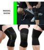 Single Knitted Nylon Sports Knee Pad Riding Protective Gear Running Basketball Skipping Rope Warm Knee Pad Foot Cold-Proof Black