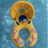 With canopy parent-child version thickened mother and child seat swimming circle removable sunshade canopy infant and toddler swimming seat boat