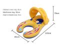 With canopy parent-child version thickened mother and child seat swimming circle removable sunshade canopy infant and toddler swimming seat boat