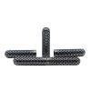 Weiou Manufacturer High Quality Che-quered Metal Head Square Screw Metal Tips Gun Black Metal Aglet for Drawstring