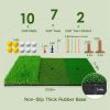 10x7FT Golf Practice Net Golf Training Aids Driving Hitting Nets with Tri-Turf Golf Mat Target Cloth 10 Golf Balls 7 Golf Tees 2 Rubber Golf Tee Holde