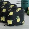 Waterproof black lemon Bag Girl Women Tampon Sanitary Pad Pouch Organizer Bag Travel Portable Cute Makeup Bag Square Napkin Case