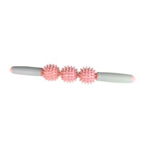 1pc Exercise Massage Roller Massage Stick For Muscle Relaxation And Pain Relief (Color: Pink)