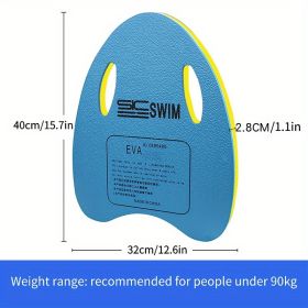 1pc Lightweight Swimming Board; Portable Anti-slip Floating Board For Kids And Adults Swimming Training (Color: Blue)