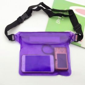 Waterproof Waist Bag For Swiming; Diving; Fanny Pack For Beach (Color: Purple)