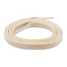 Weiou Amazon;  eBay Top Seller Shoe Accessories Flat Polyester Custom Design Webbing Shoe Lace For Shoes (Color: #6028	Beige/Apricot, Length: 120CM)