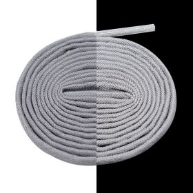 Weiou Shoe parts & Accessories Support Custom Logo And Length Polyester 3M Grey Reflective Flat Shoe Laces Shoes (Color: #392 Flat 3M/3M, Length: 200CM)