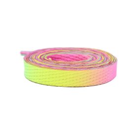 Weiou Manufacturer Sublimation laces Color Flat polyester Support Custom printed LOGO length size Hot Sale Shoelaces (Color: #737 Rainbow 4 Colors, Length: 120CM)