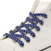 Weiou Flat Blue White Stars in Shoelaces Heat Transfer Polyester Shoestring For Adults Kids Fashion Sneaker