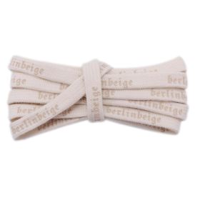 Weiou Shoe Accessories Classical Design Berlin-beige Letter Apricot-Brown Flat Polyester Cotton Printed Shoelaces (Color: #884 Shallow Apricot-Brown, Length: 80CM)