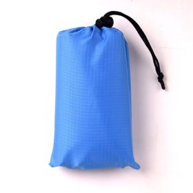 Lightweight Waterproof Floor Mat Mini Folding Beach Mat Outdoor Camping Moistureproof Picnic Mat (Color: Blue)