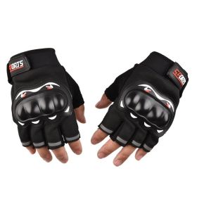 Motorcycle Gloves Breathable Closed Finger Racing Gloves for Outdoor Sports Crossbike Riding men's motorcycle gloves (Color: Black 1)