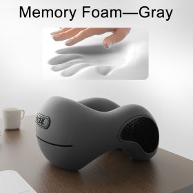 U Shaped Memory Foam Neck Pillows Soft Slow Rebound Space Travel Pillow Sleeping Airplane Car Pillow Cervical Healthcare Supply (Ships From: China, Color: Memory Foam-Gray)