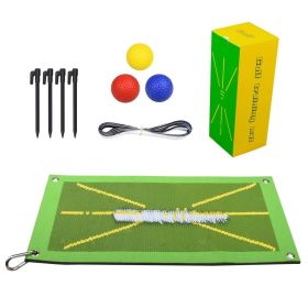 Golf Swing Posture Training Pad For Indoor And Outdoor Use; Golf Accessories (size: 50*25cm/20*10inch Mat & Ball)