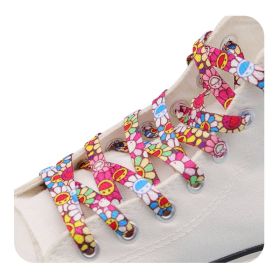 Weiou Manufacturer Flat polyester cotton custom length size printed Sun Flower Sublimation laces Color Hot Sale Shoelaces (Color: Sun flower, Length: 140cm)