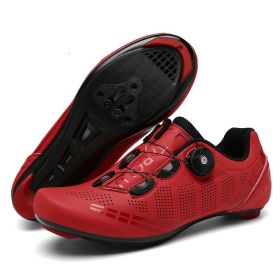 Outdoor Sports Cycling Shoes MTB Men Self-Locking Speed Sneaker Road Bike Boots SPD Cleats Mountain Bicycle Shoes Women Racing (Color: Orange, size: 36)