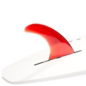 DORSAL Signature Surf SUP Single Center Fin Longboard Surfboard Fins - Red (Color: Red, size: 8 Inch)