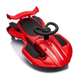 12V Kids Ride On Electric Toy,360 Degree Drift in place,Spray function,Front&Side Lights design,USB/MP3,Bluetooth,Music, 3.73-4.35 MPH,Easy installati (Color: as Pic)