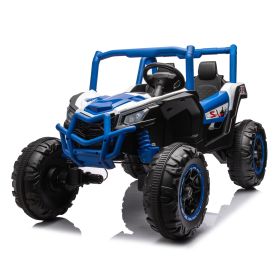 24V Ride On XXL UTV car for kid,2seater with two safety belts, Side by Side 4x4 Ride on Off-Road Truck with Parent Remote Control, Battery Powered Ele (Color: as Pic)