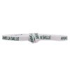 Weiou Shoe Accessories Fashionable Design Printing Animo La Sall Letter White Flat Polyester Printed Shoelaces