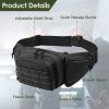 Tactical Fanny Pack For Men Concealed Carry Bag Military Waist Bag Traveling Waist Pouch with Adjustable Strap Quick Release for Camping Hiking