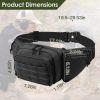 Tactical Fanny Pack For Men Concealed Carry Bag Military Waist Bag Traveling Waist Pouch with Adjustable Strap Quick Release for Camping Hiking