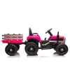 Ride on Tractor with Trailer,24V Battery Powered Electric Tractor Toy, 200w*2motor 1.86-4.97MPH/Remote Control,electric car for kids,Three speed adjus