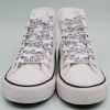 Weiou Shoe Accessories High Quality Polyester Custom Length And Color Printing Character  White Flat Printed Shoelaces