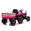 Ride on Tractor with Trailer,24V Battery Powered Electric Tractor Toy, 200w*2motor 1.86-4.97MPH/Remote Control,electric car for kids,Three speed adjus